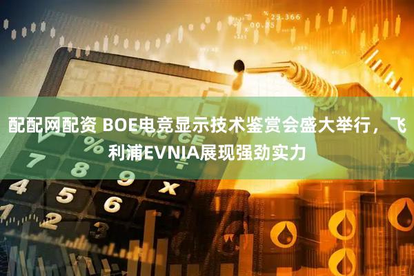 配配网配资 BOE电竞显示技术鉴赏会盛大举行，飞利浦EVNIA展现强劲实力